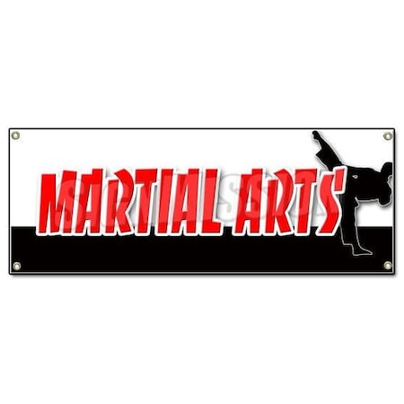Signmission MARTIAL ARTS BANNER SIGN jiu-jitsu karate kung fu taekwondo judo school lessons B-Martial Arts